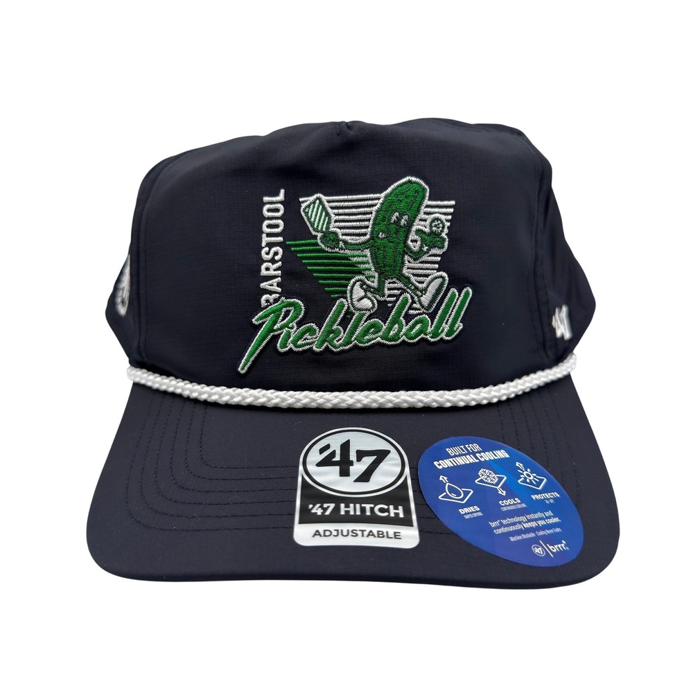 Barstool Sports Pickleball 47 Brand Hitch Rope Hat Navy Blue Snapback Cap NEW